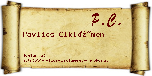 Pavlics Ciklámen névjegykártya